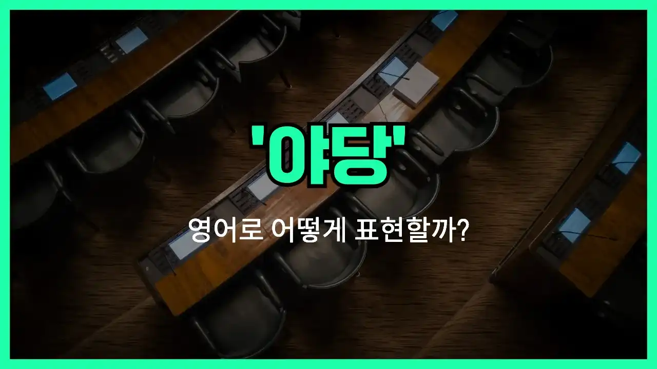 'opposition party' 영어표현 썸네일