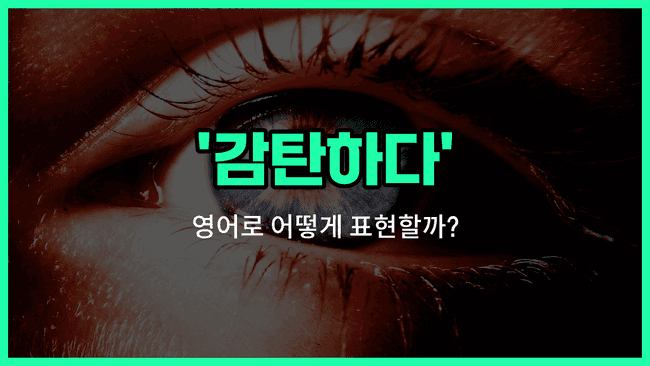 'admire' 영어표현