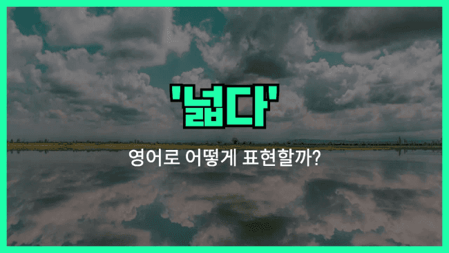 'wide' 영어표현