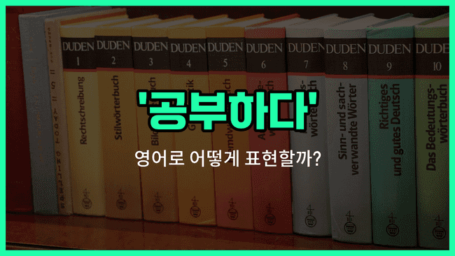 'study' 영어표현