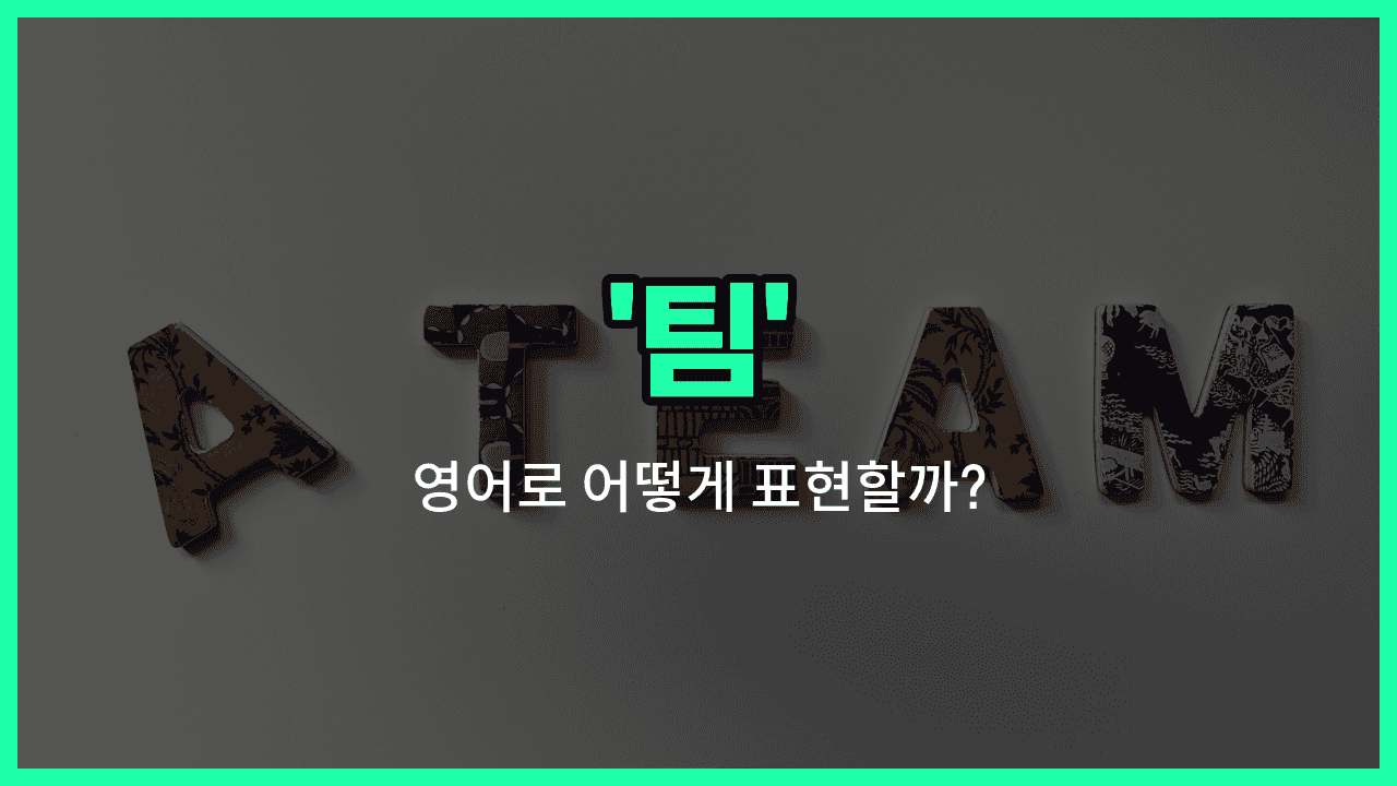 'team' 영어표현 썸네일