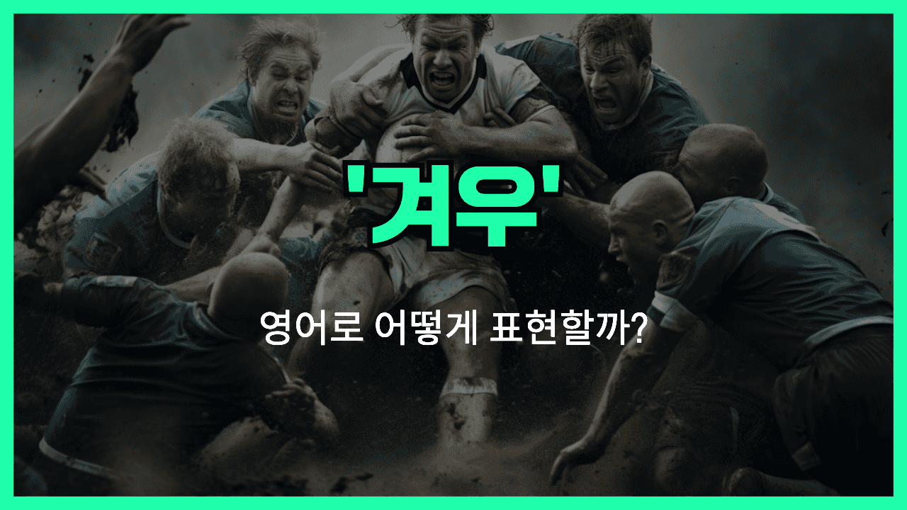 겨우 영어표현