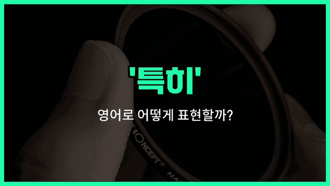 'in particular' 영어표현