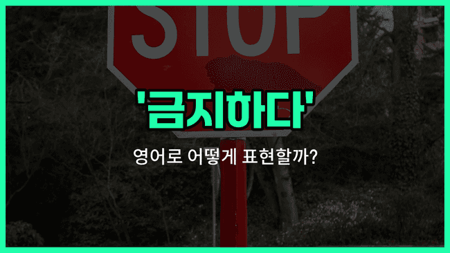 'prohibit' 영어표현