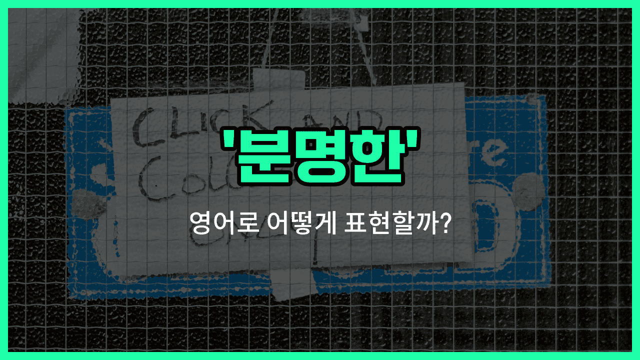 'evident' 영어표현 썸네일