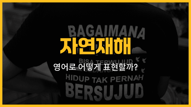자연재해 영어 단어와 예문을 배우는 블로그 썸네일 이미지