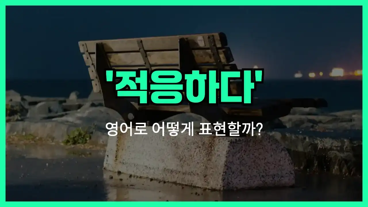 'settle in (적응하다)' 영어표현 썸네일