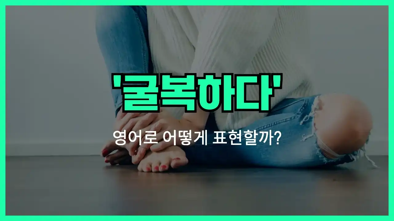 'succumb to' 영어표현 썸네일