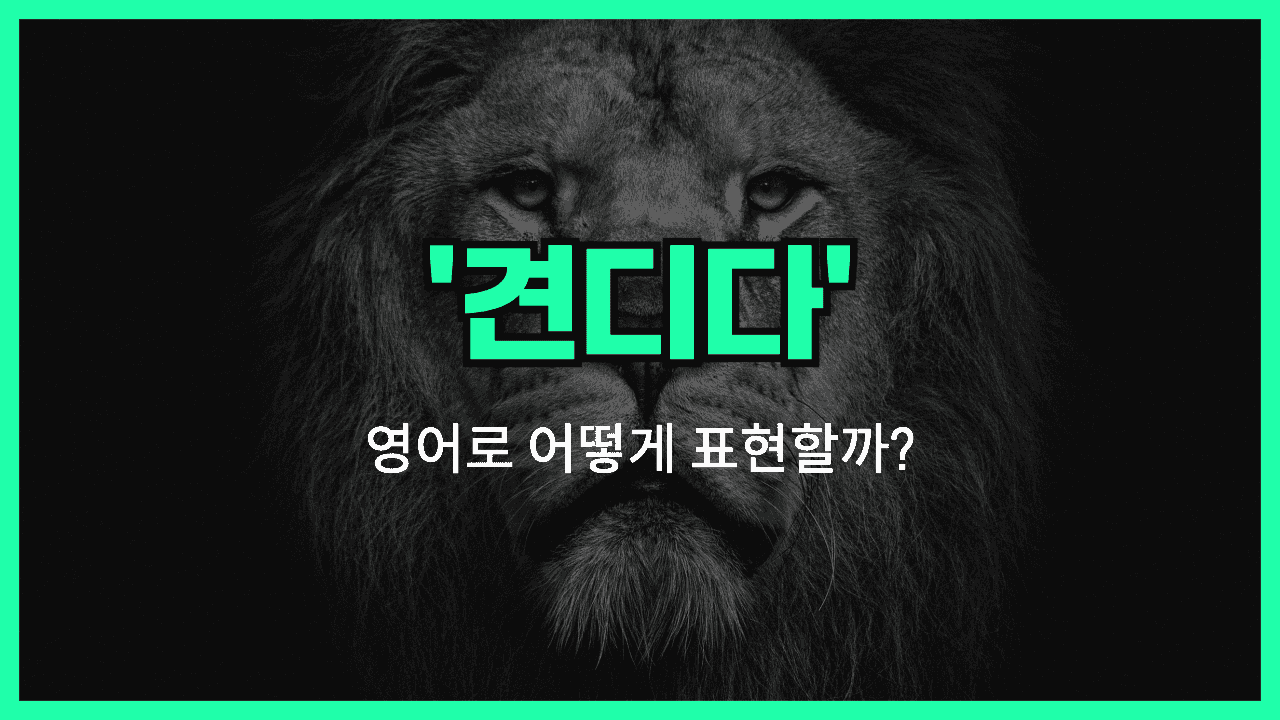 'withstand' 영어표현 썸네일