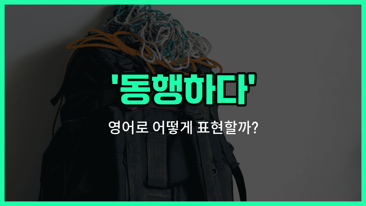 'tag along' 영어표현 썸네일