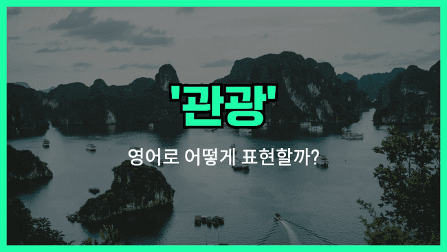 'tour' 영어표현