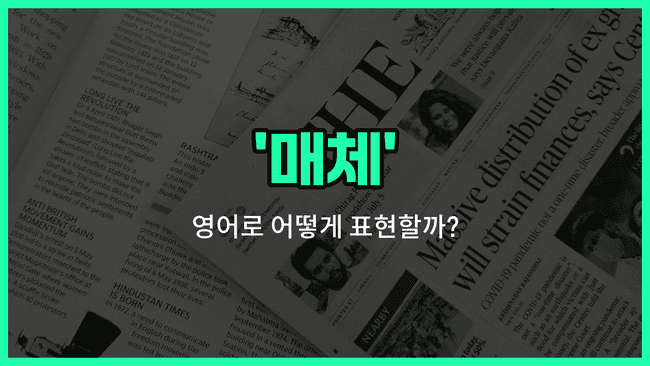 'media' 영어표현