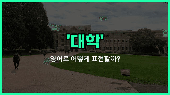 'college' 영어표현