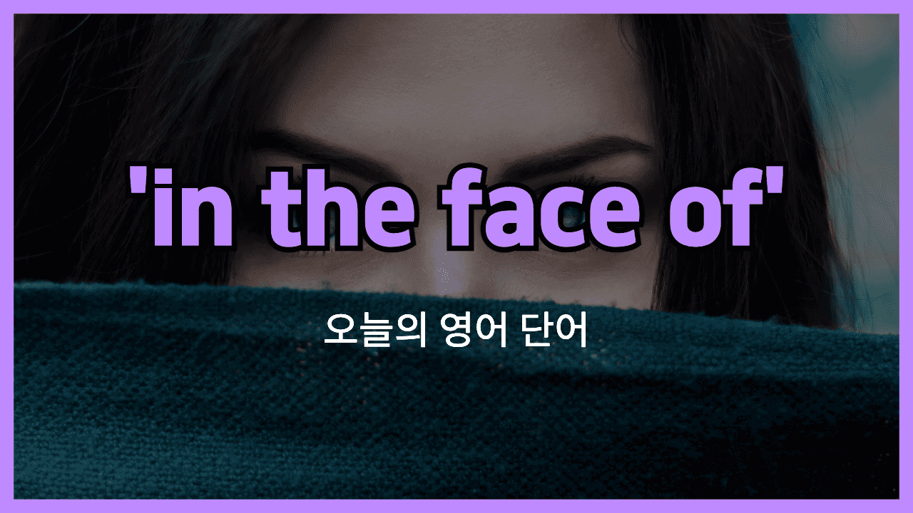 in the face of 영어표현 썸네일
