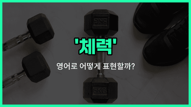 'fitness' 영어표현