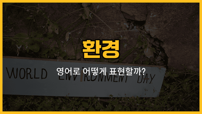환경 관련 영어 단어와 예문을 배우는 블로그 썸네일 이미지