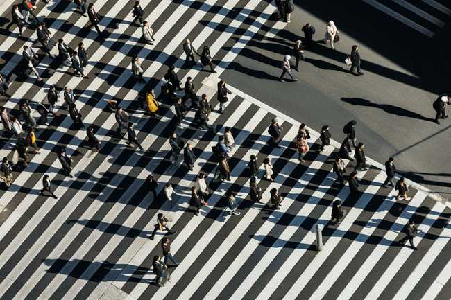 people heading somewhere