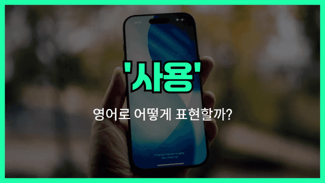 'usage' 영어표현