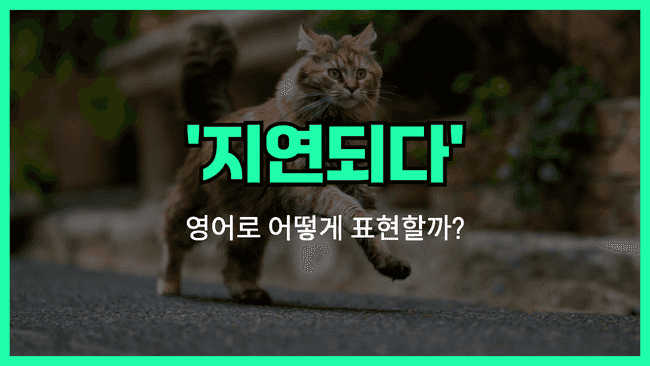 '지연' 영어표현 썸네일