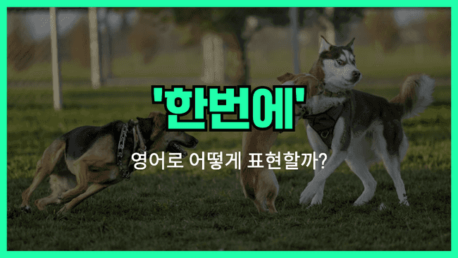 'at once' 영어표현