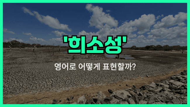 'scarcity' 영어표현