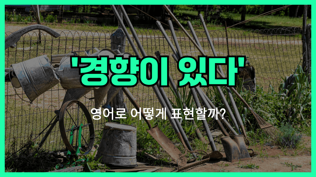경향이 있다 영어표현 썸네일