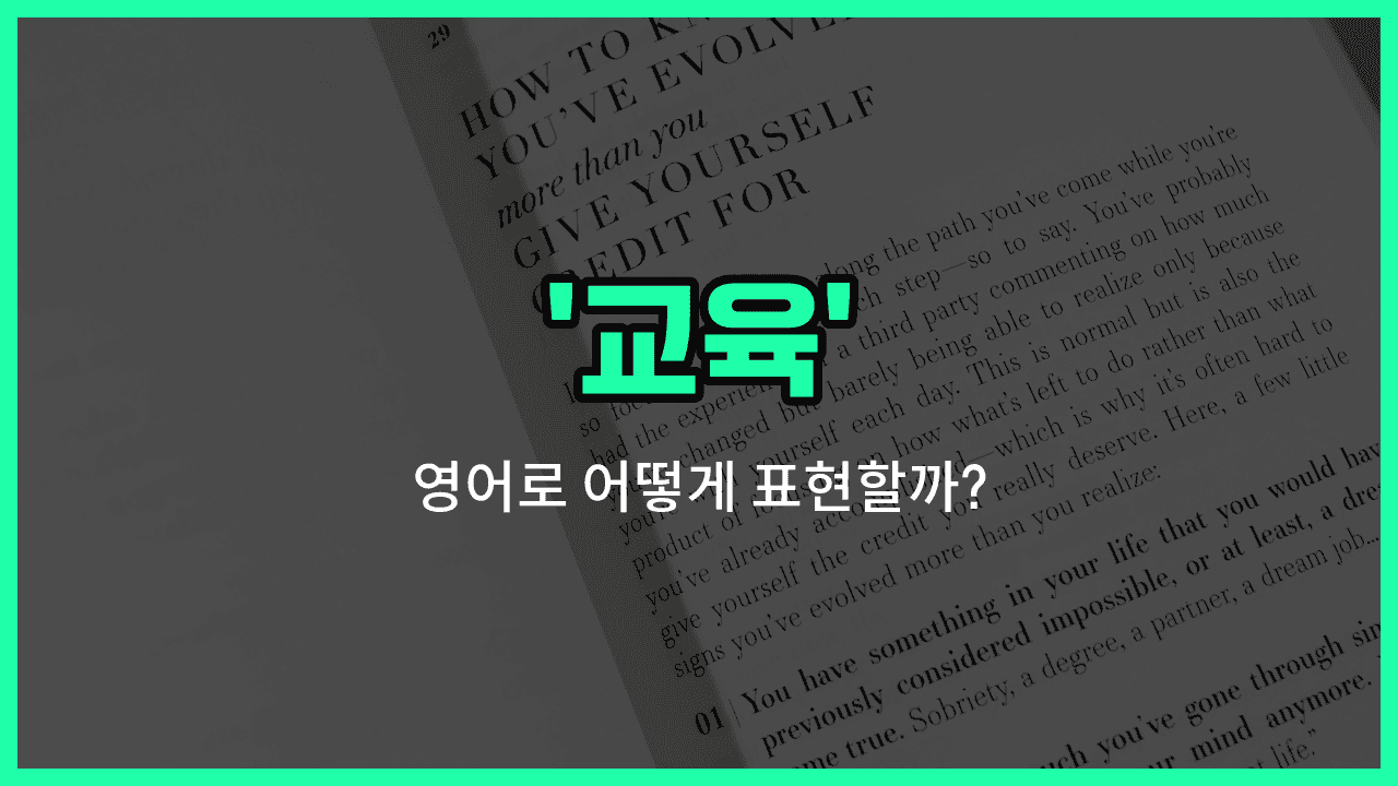 'education' 영어표현 썸네일