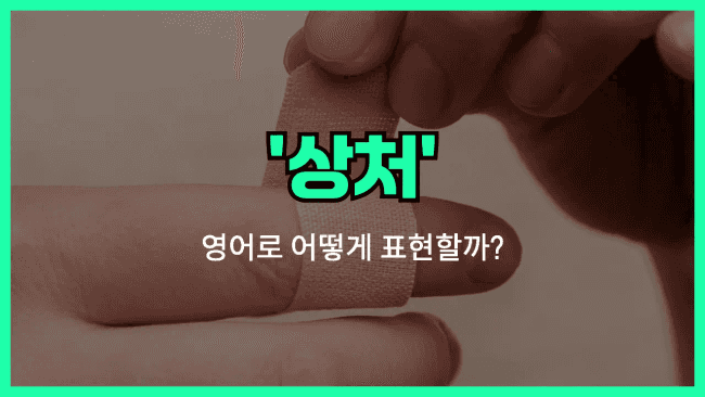'wound' 영어표현