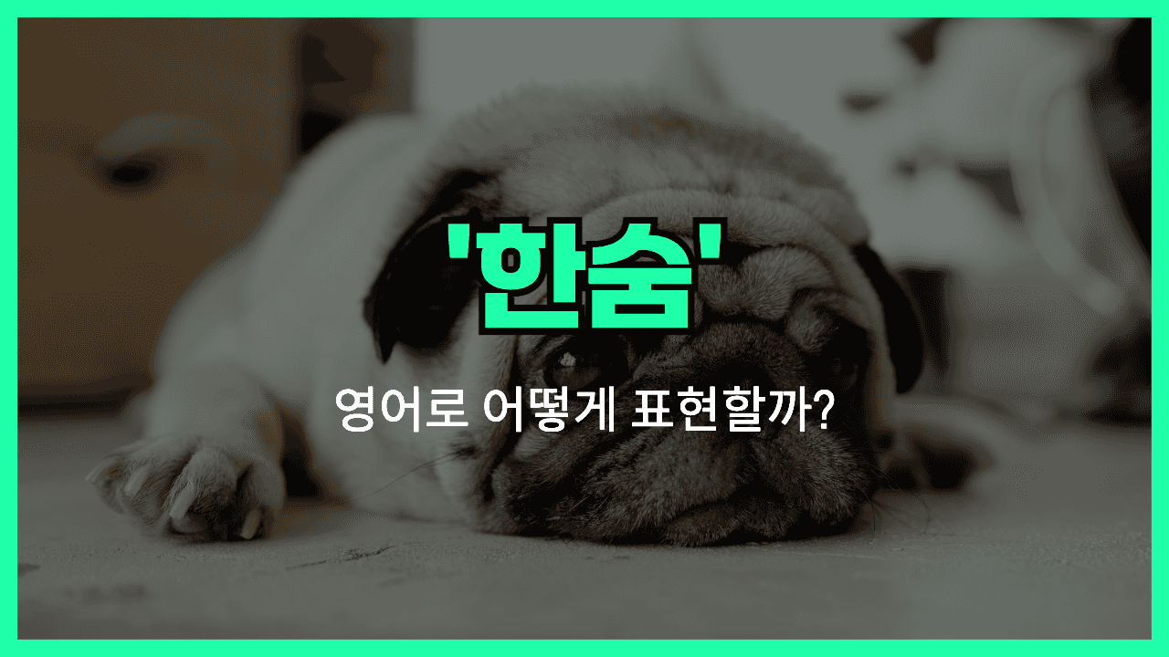 한숨 영어표현 썸네일