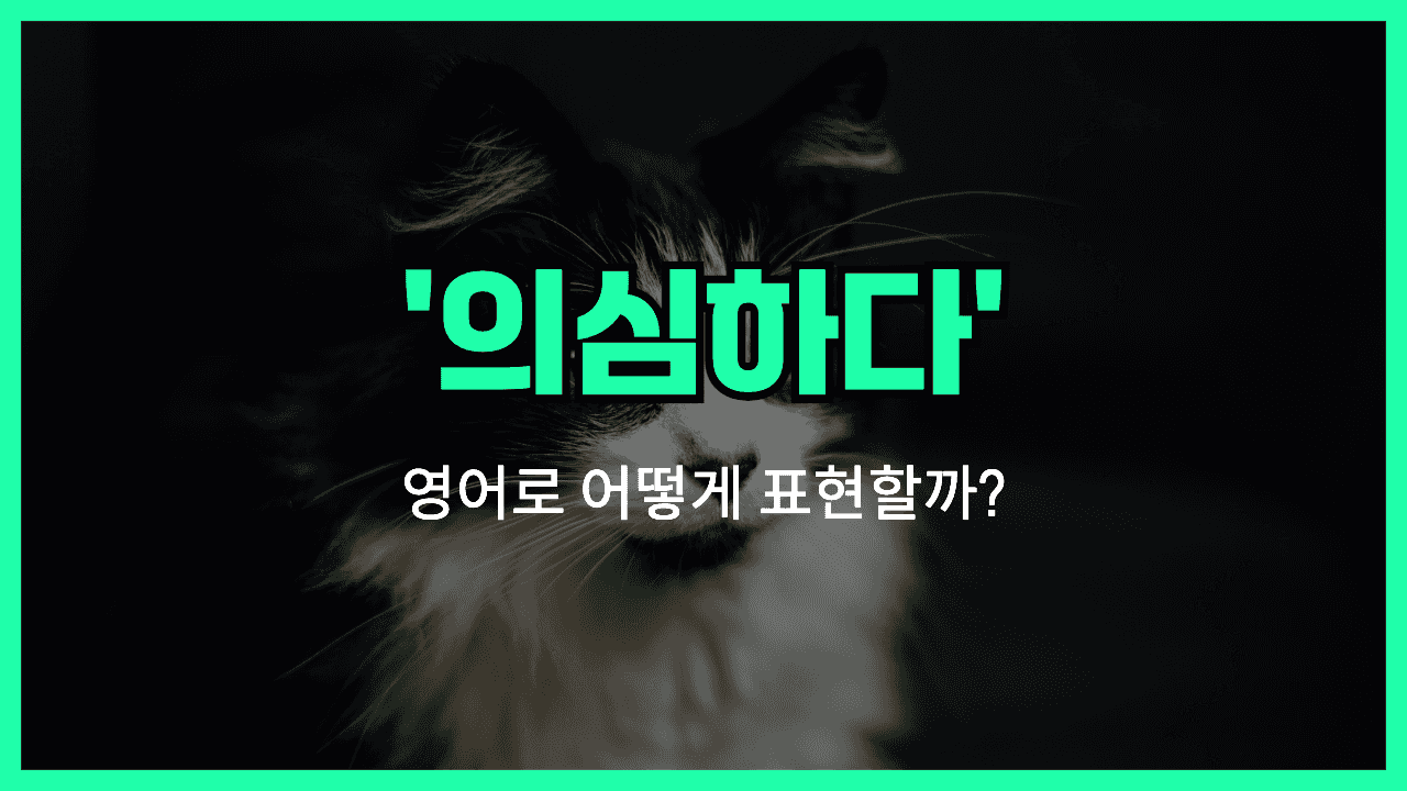 의심하다 영어표현 썸네일