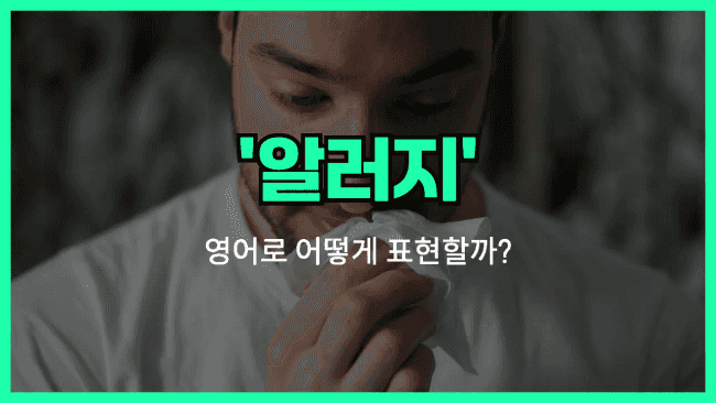 'allergy' 영어표현