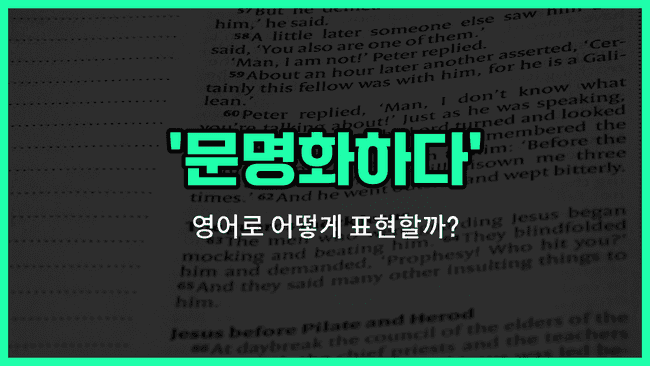 'civilize' 영어표현