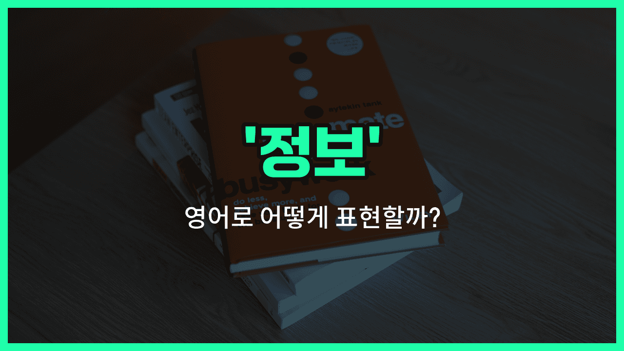'information' 영어표현 썸네일