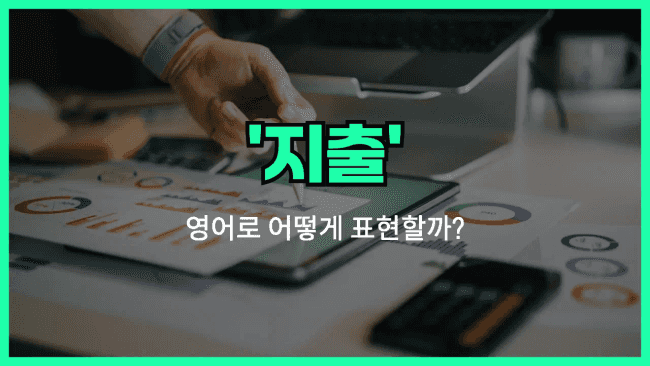 'expense' 영어표현