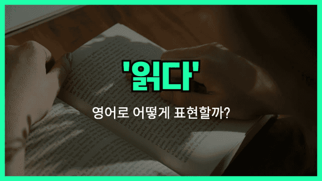'read' 영어표현