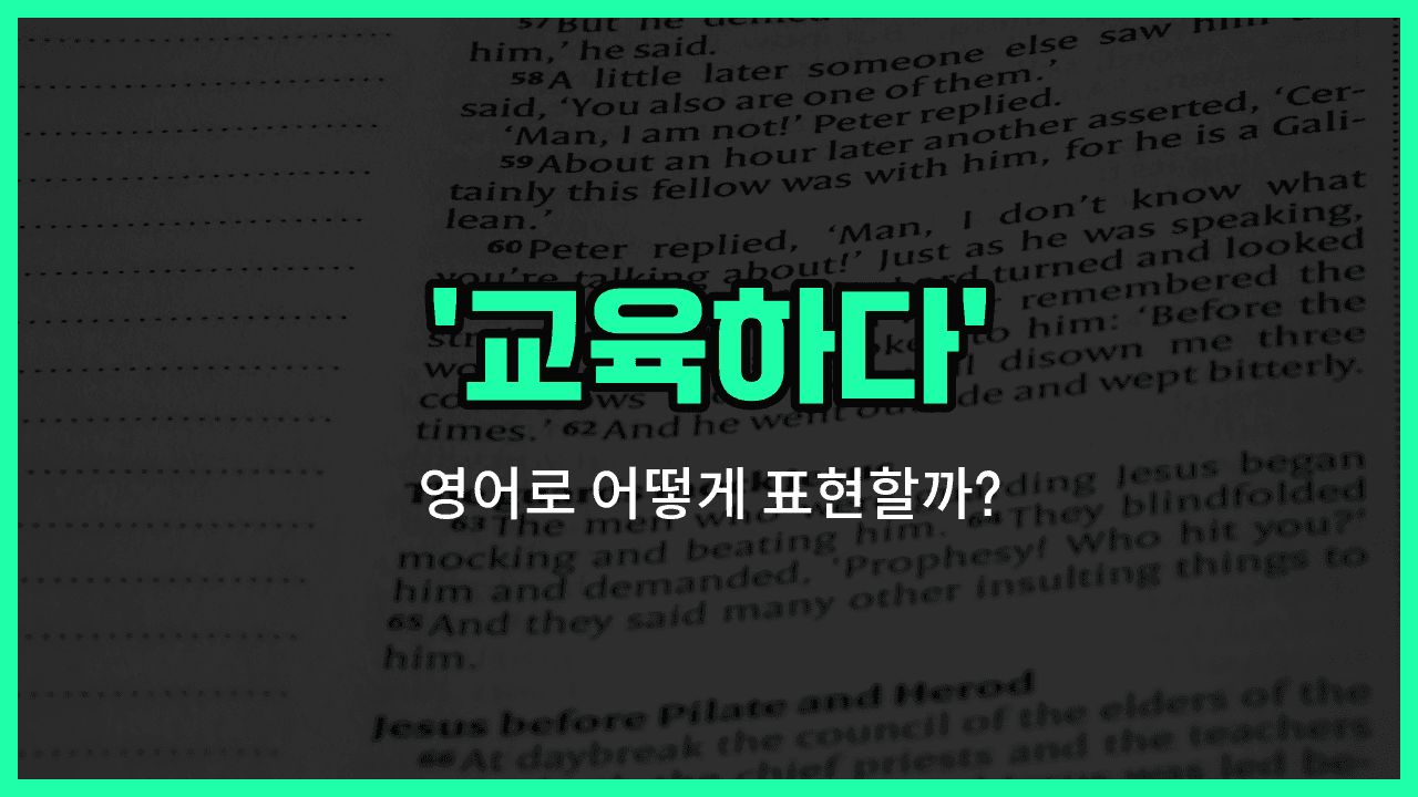 'educate' 영어표현 썸네일