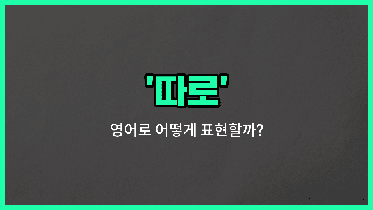 'separately' 영어표현 썸네일