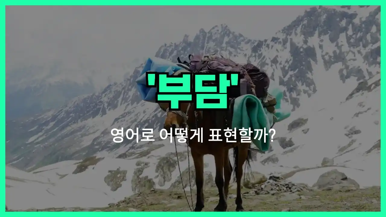 'burden' 영어표현 썸네일