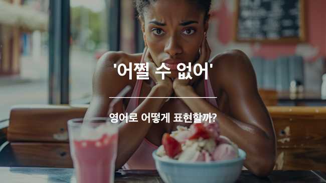 어쩔수 없이 영어표현