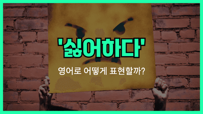 'hate' 영어표현