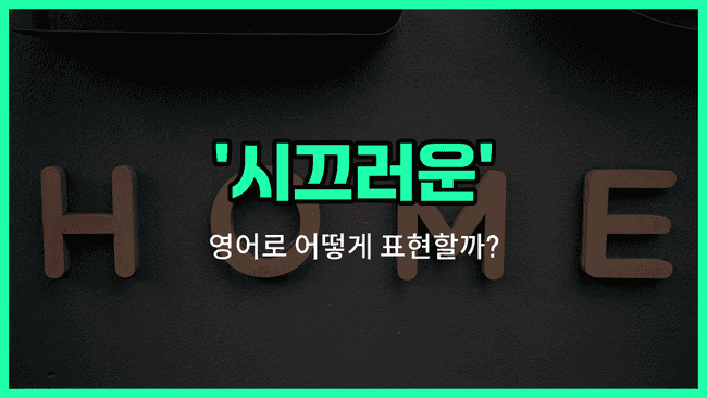 'noisy' 영어표현