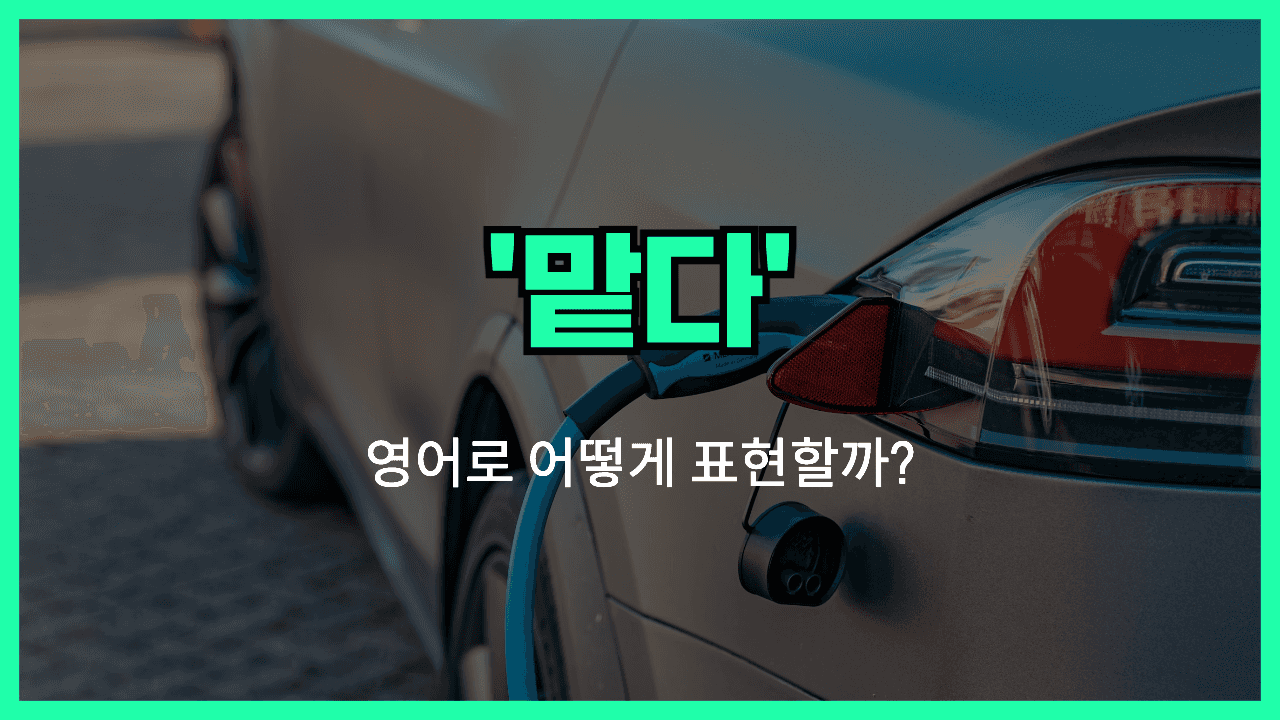 맡다 영어표현