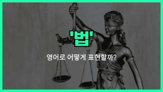 'law' 영어표현