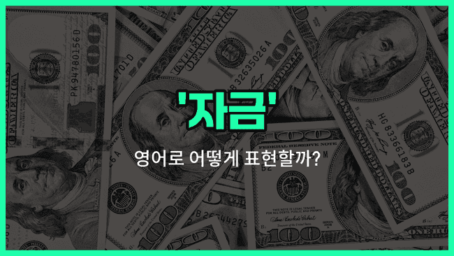 'funds' 영어표현