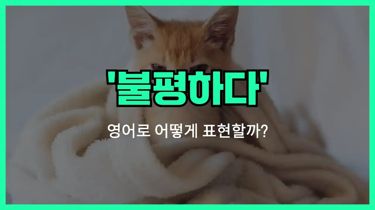 'complain' 영어표현 썸네일