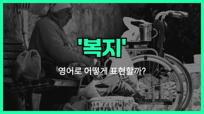 'welfare' 영어표현